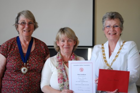 Clare Marsh with Pauline and St. Anne's Mayor